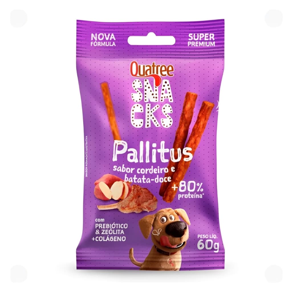 Snacks Quatree Cordeiro E Batata Doce Cães 60g