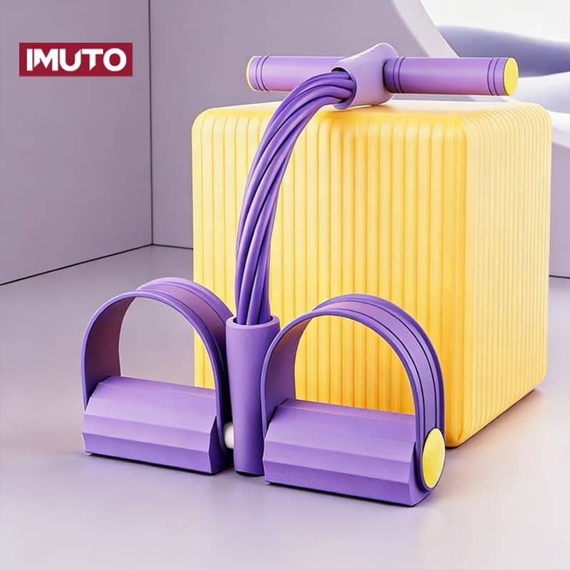 Tensão elástica e suporte aos pés Elástico para exercícios de pernas aeróbicos