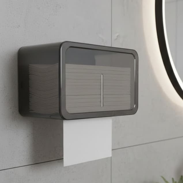 Toalheiro Dispenser de Parede Papel Interfolhas Translucido