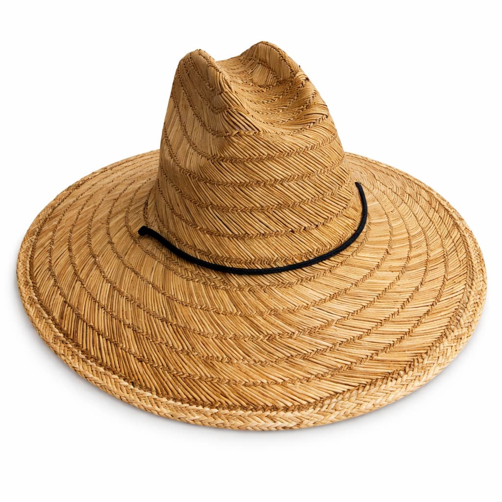 Chapéu de palha de Bambu Verão Surf Praia Sombreiro Piscina Mar