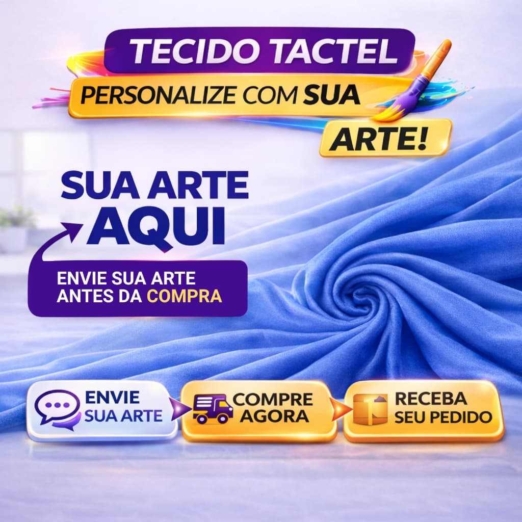 Tecido Microfibra Tactel Personalizado com Sua Arte | Enviar a Arte Antes de Finalizar a Compra