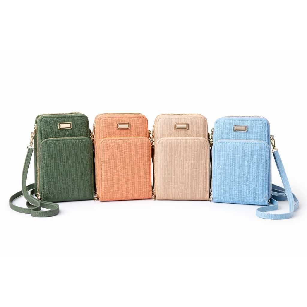 Bolsa feminina transversal moda feminina trabalho social porta celular com 3 divisorias