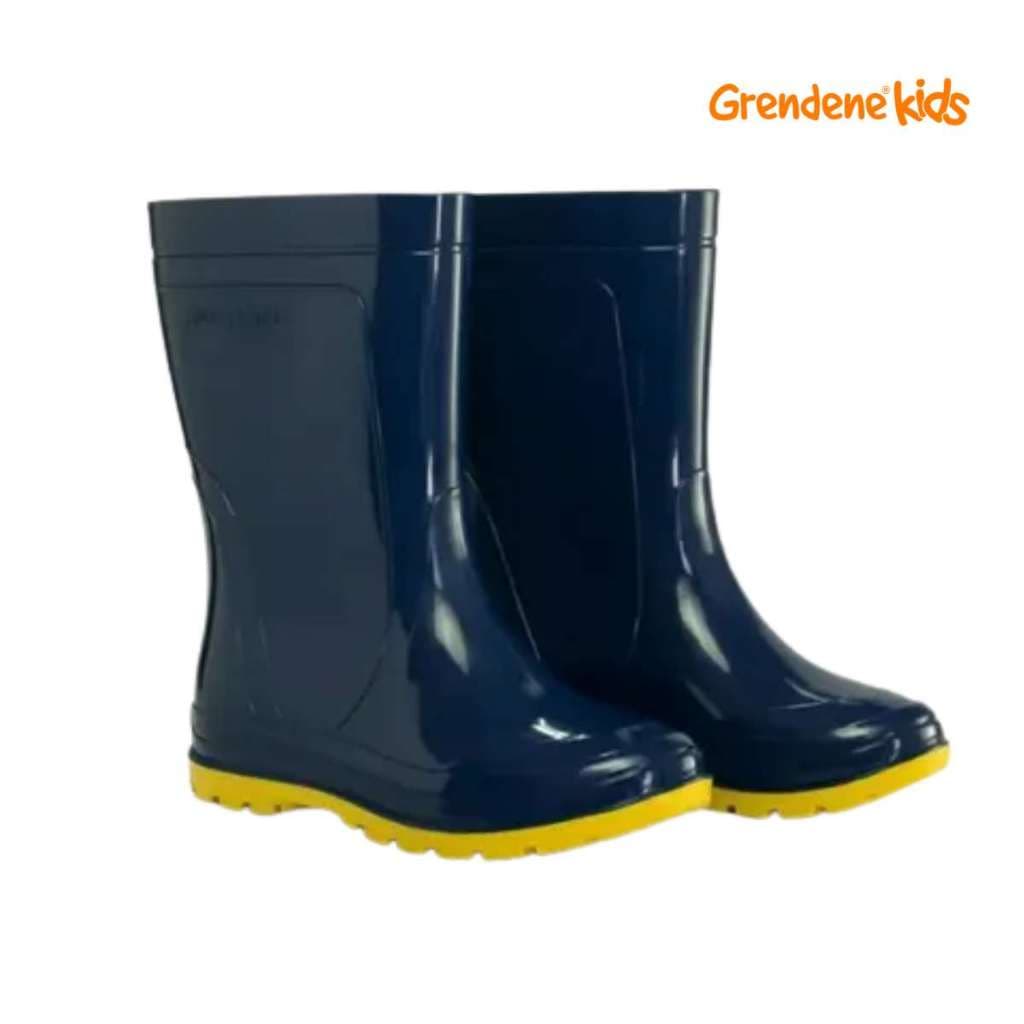 Bota Infantil Borracha Azul Solado Amarelo 35/36 Grendene