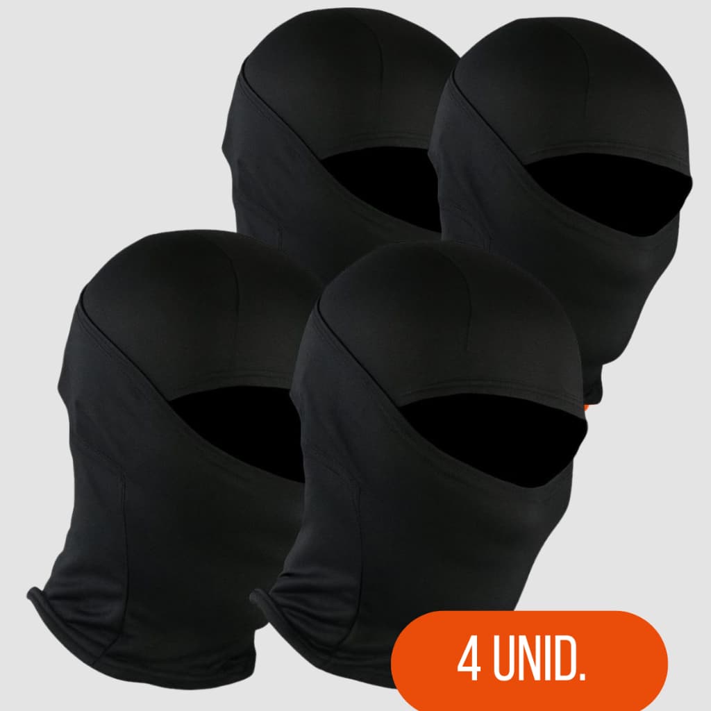 Kit 4 Balaclava Touca Ninja Peluciada Térmica Unissex Máscara Respirável Para Motocicleta Malha De Secagem Rápida