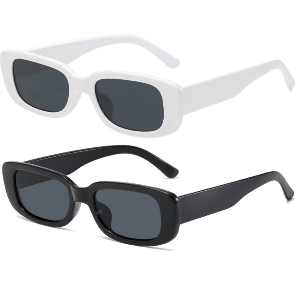 Óculos de Sol Retrô Vintage Feminino Masculino Festa Hype Preto Branco