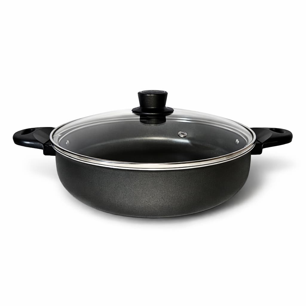 Frigideira Panela Wok N24 Antiaderente Gal Com Tampa