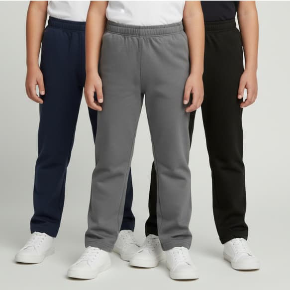 Kit 3 Calças de Moletom Infantil Sem Punho  Conforto e Estilo