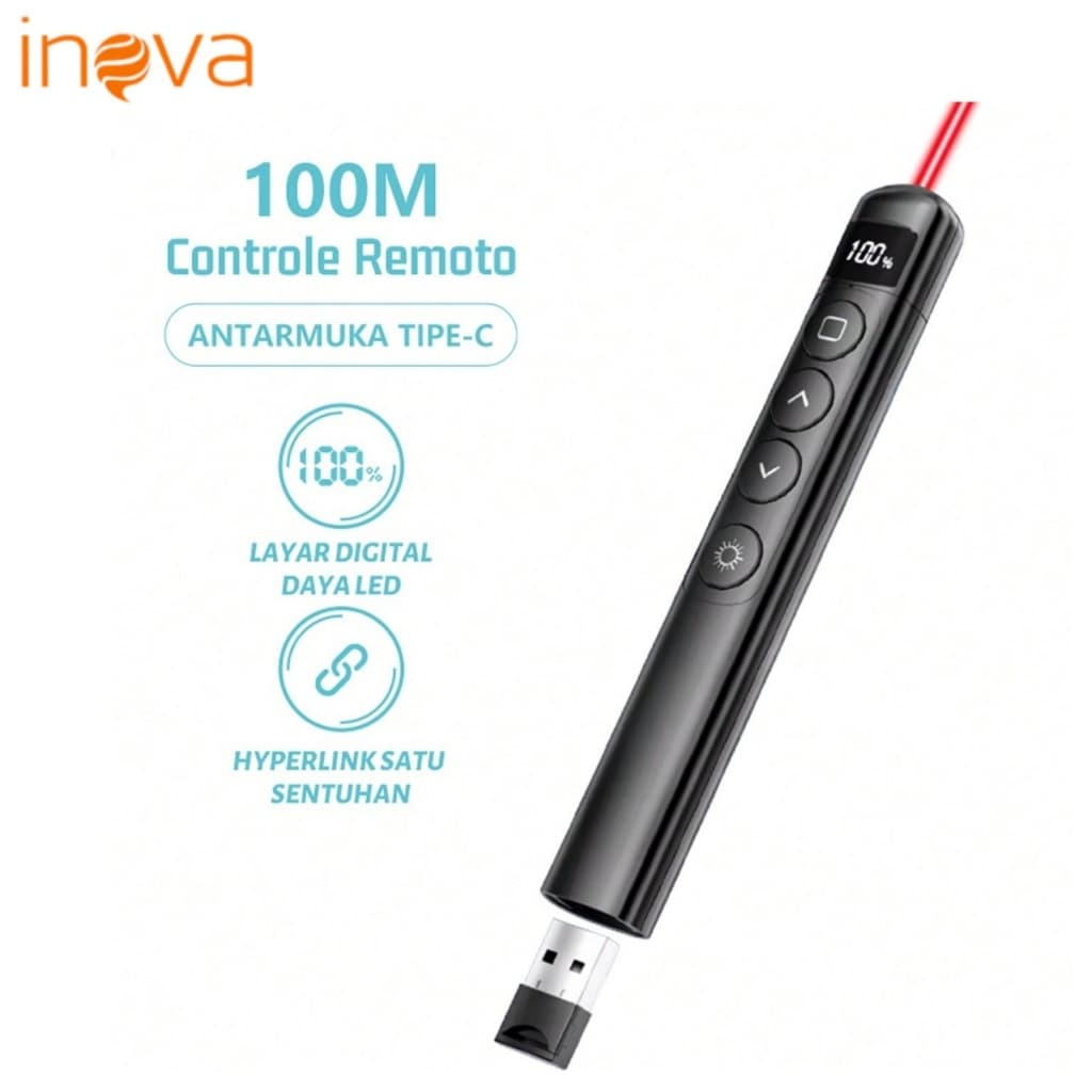 INOVA caneta apresentação a laser é adequada para documentos PPT de computador em reuniões