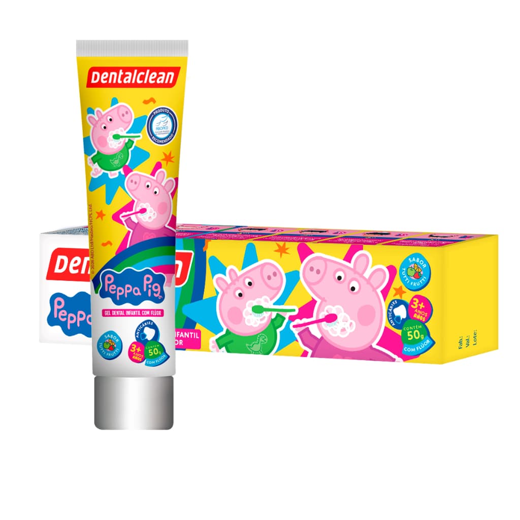 Pasta de Dente infantil com Flúor ativo Peppa Pig 50g - Dentalclean