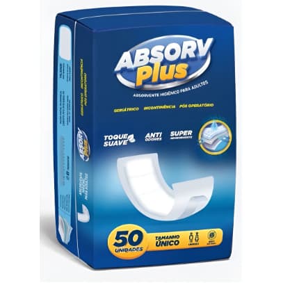 Absorvente Geriatrico Absorv Plus com 50 unidades