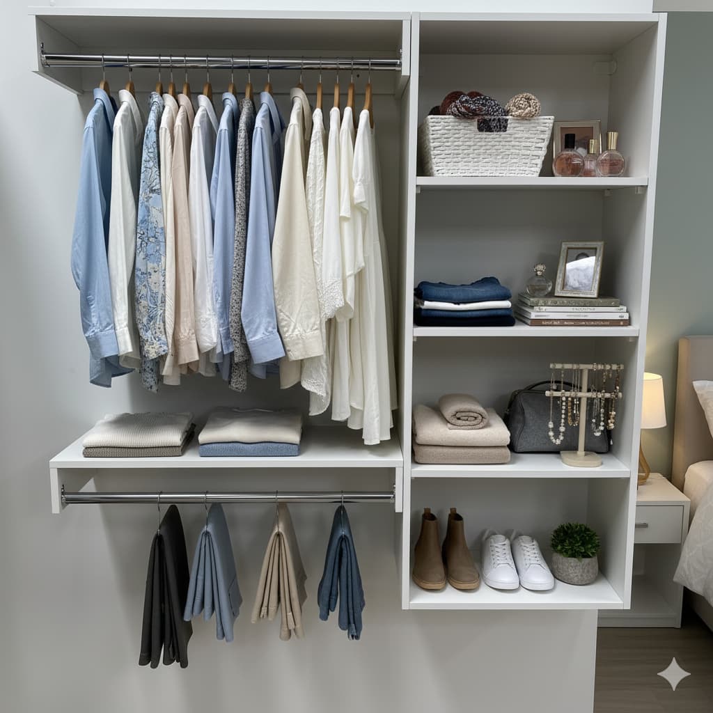 Cabideiro Arara  Suspenso De Parede Closet Aberto - Closet -67