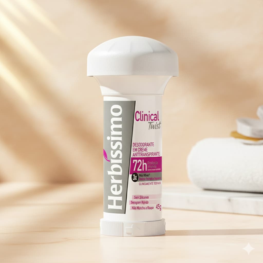 Desodorante Twist Antitranspirante Herbíssimo Clinical Rosa 45G