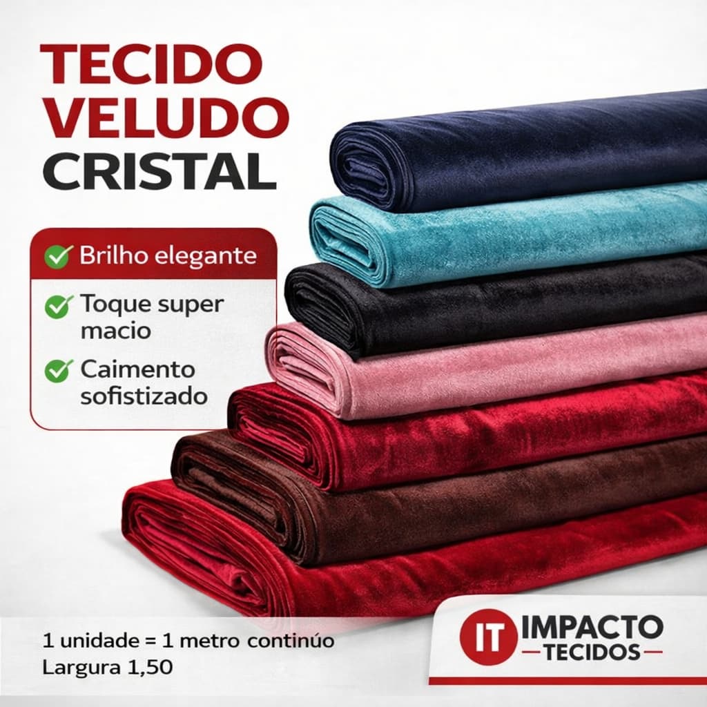 Tecido Veludo Molhado cristal Spandex 1 metro x 1,50 varias cores e o MELHOR PREÇO