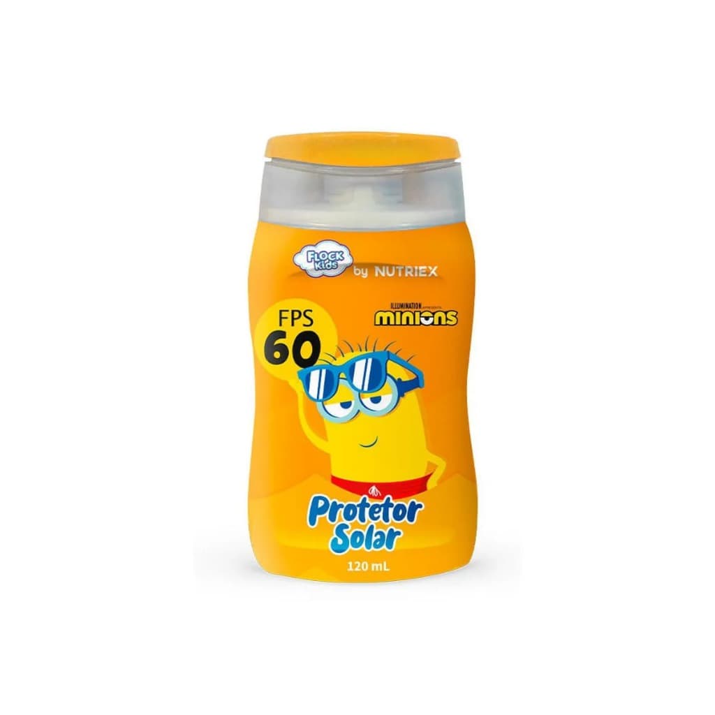 Protetor Solar Corporal Infantil Flock Kids Nutriex Minions FPS60 120ml