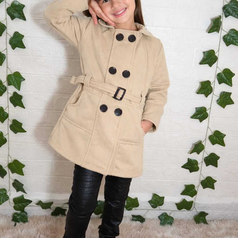 Sobretudo Infantil Menina Tecido  Moleton  Flanelado