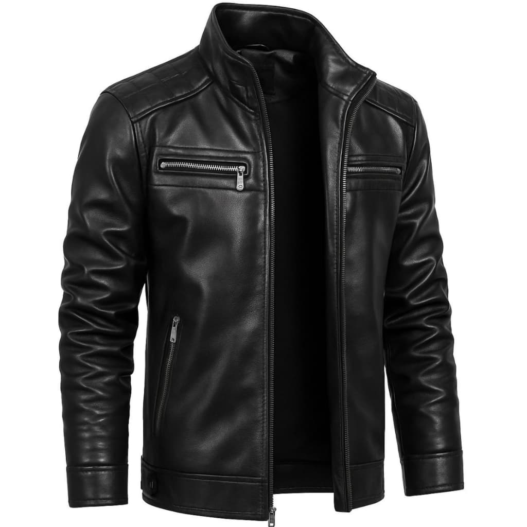 Jaqueta De Couro Masculina Casaco Blusa De Frio Corta Vento Impermeavel