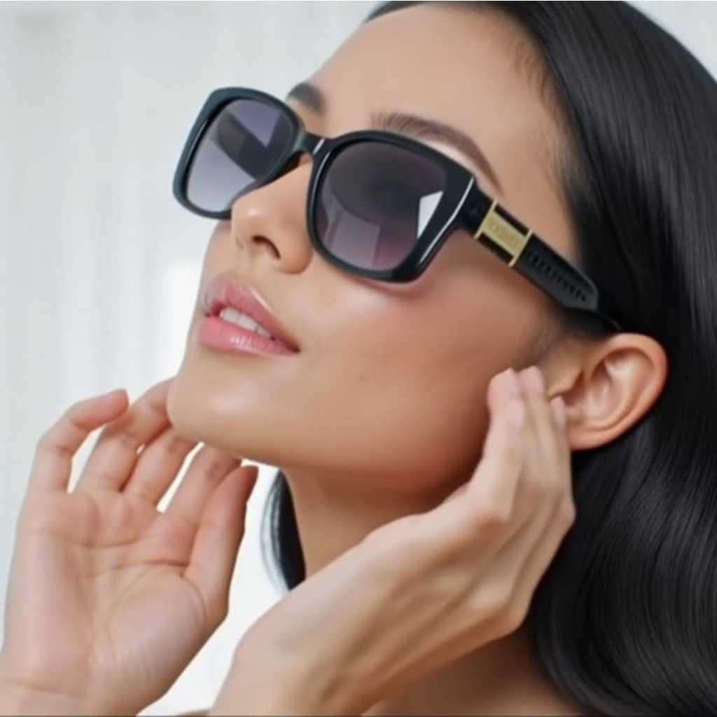 Óculos de Sol Feminino Quadrado Luxuoso Premium Proteção UV400 Estiloso Moda Blogueira Verão Praia