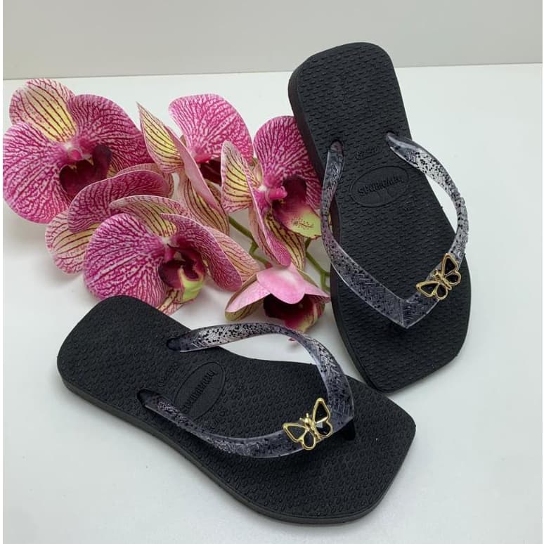 chinelo feminino infaltil borboleta sandalia cores novas alça com borboleta
