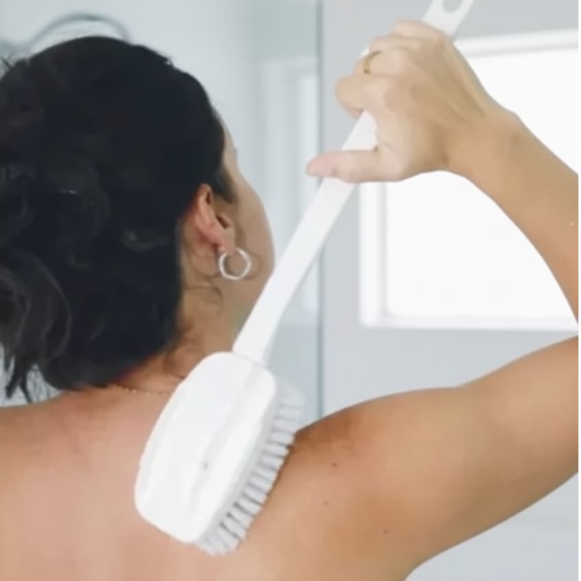 Escova de banho para as costas cabo longo e bem macia
