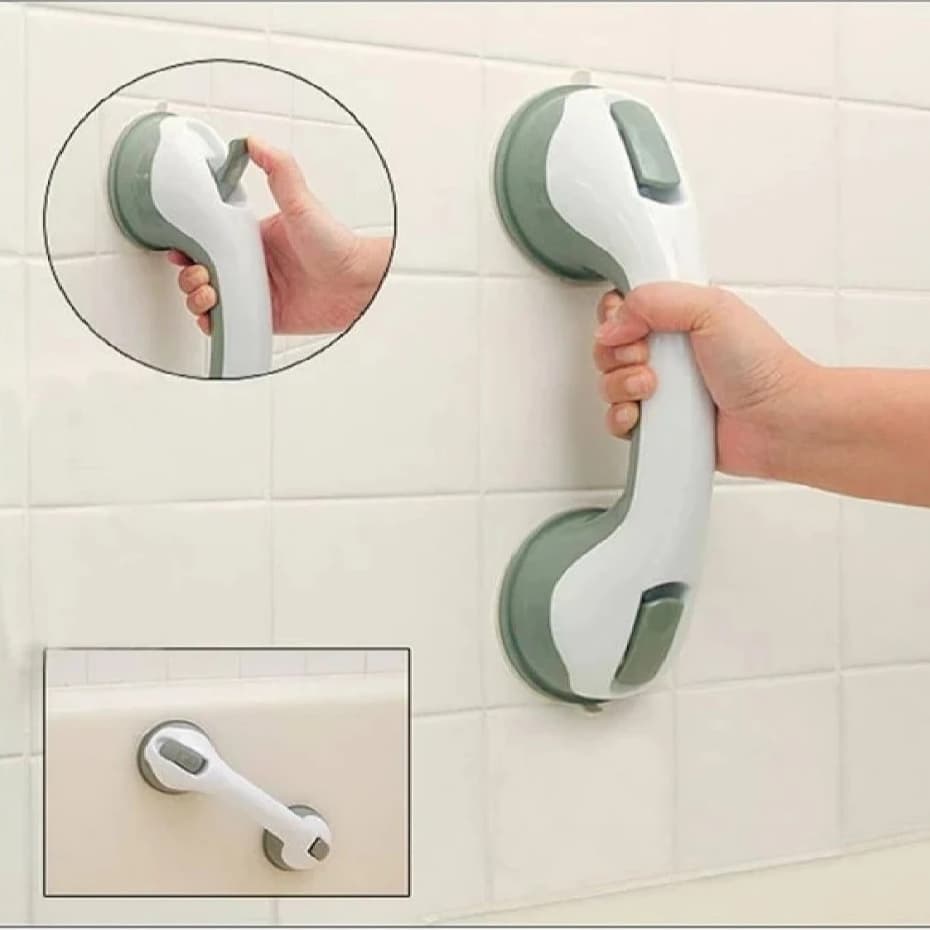 Barra De Apoio Puxador Com Ventosa Para Banheiro Porta Parede