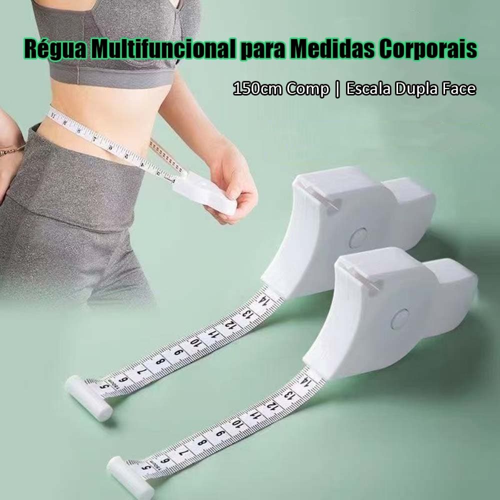 KIT 3 Fita De Medição Corporal/Fita Métrica Antropométrica Corporal Com Cálculo De Imc Da