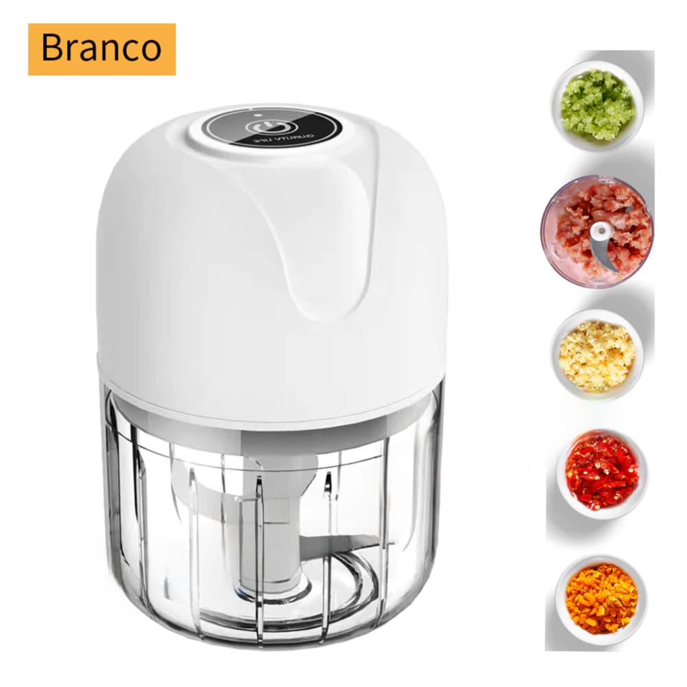 Mini Processador Triturador Sem Fio Elétrico 250ML De Alimentos Para Legumes Alho Gengibre