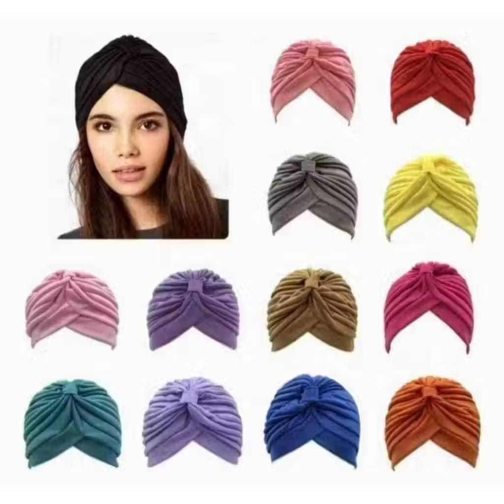 Turbante Chapéu Feminino Indiano Estiloso Com Elástico Fechado Para Conforto e Estilo