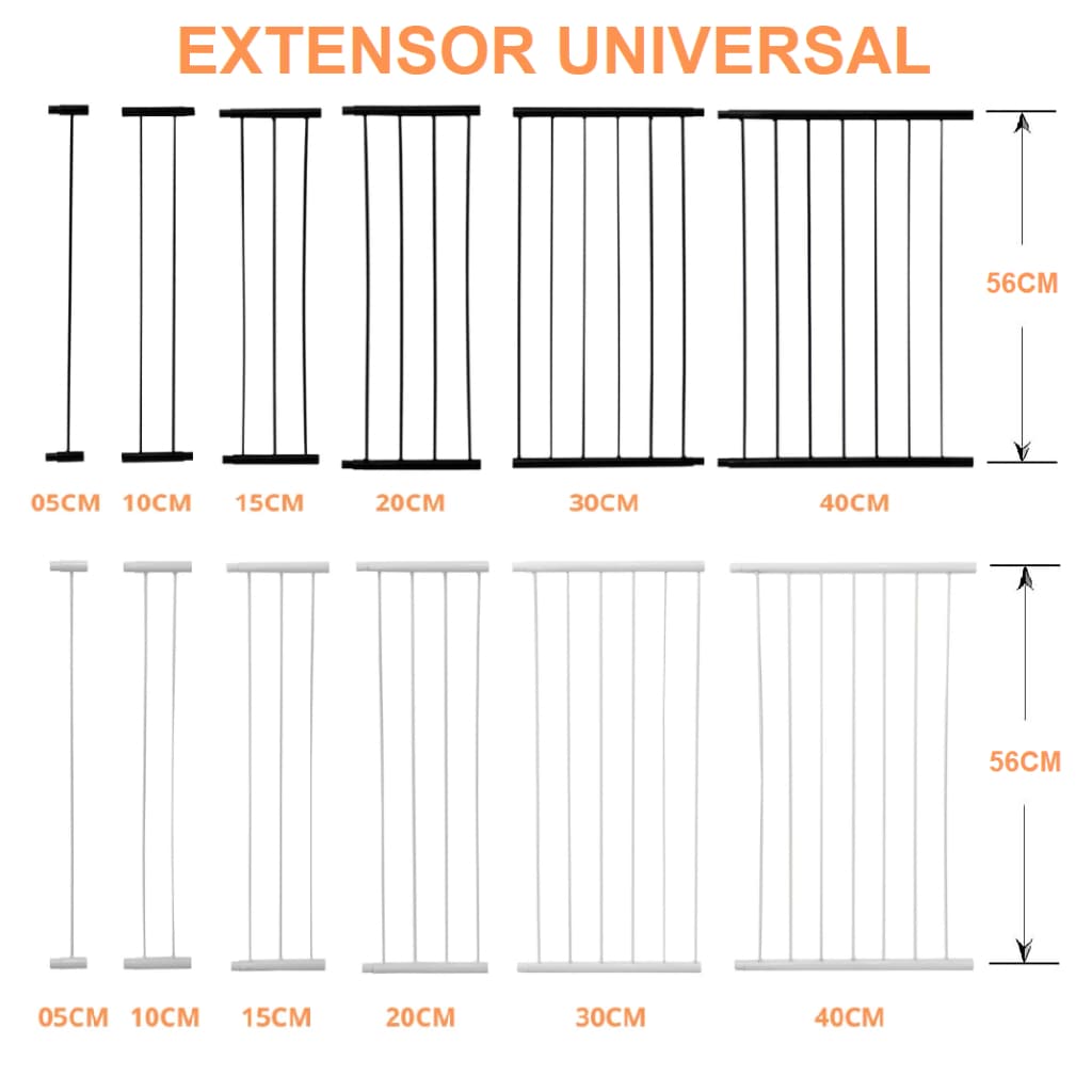 Extensor Universal Prolongador Portão Pet Cachorro Criança Bebê Proteção Grade 56cm de Altura