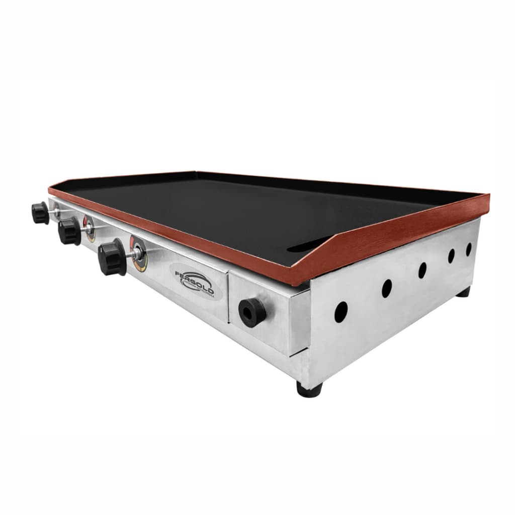 Chapa 40x80 a Gás Profissional 3mm Lanches Hamburguer