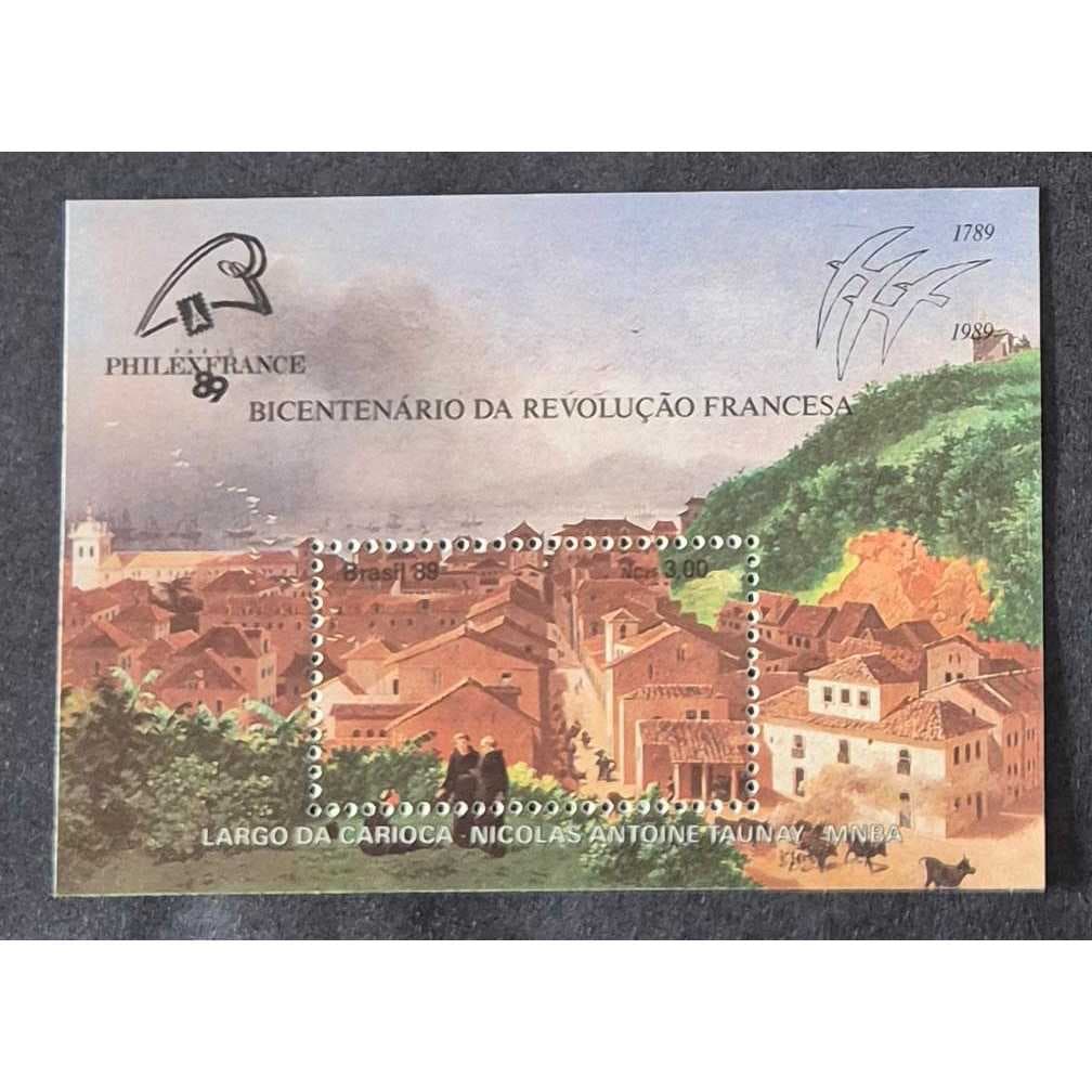 Bloco De Selos dos correios B-80 - 200 Anos Da Revolução Francesa. Filatelia