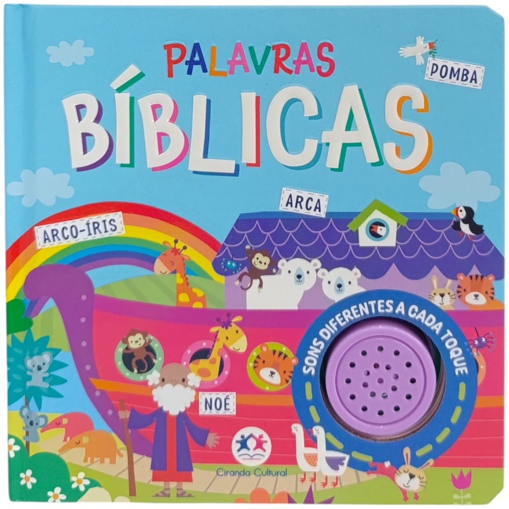 Livro Sonoro - Palavras Bíblicas - presente infantil - sons variados -Ciranda Cultural