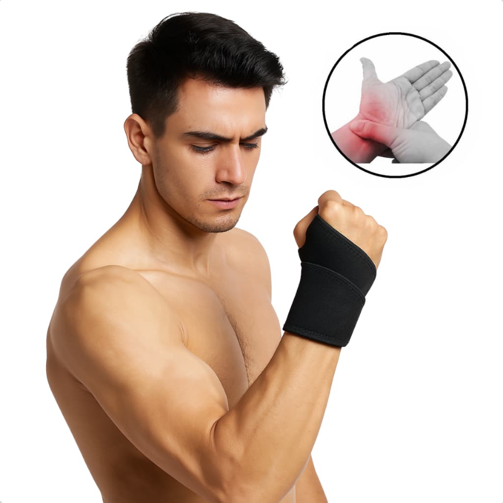 Munhequeira Ortopédica Ajustável Neoprene – Suporte para Pulso e Tendinite