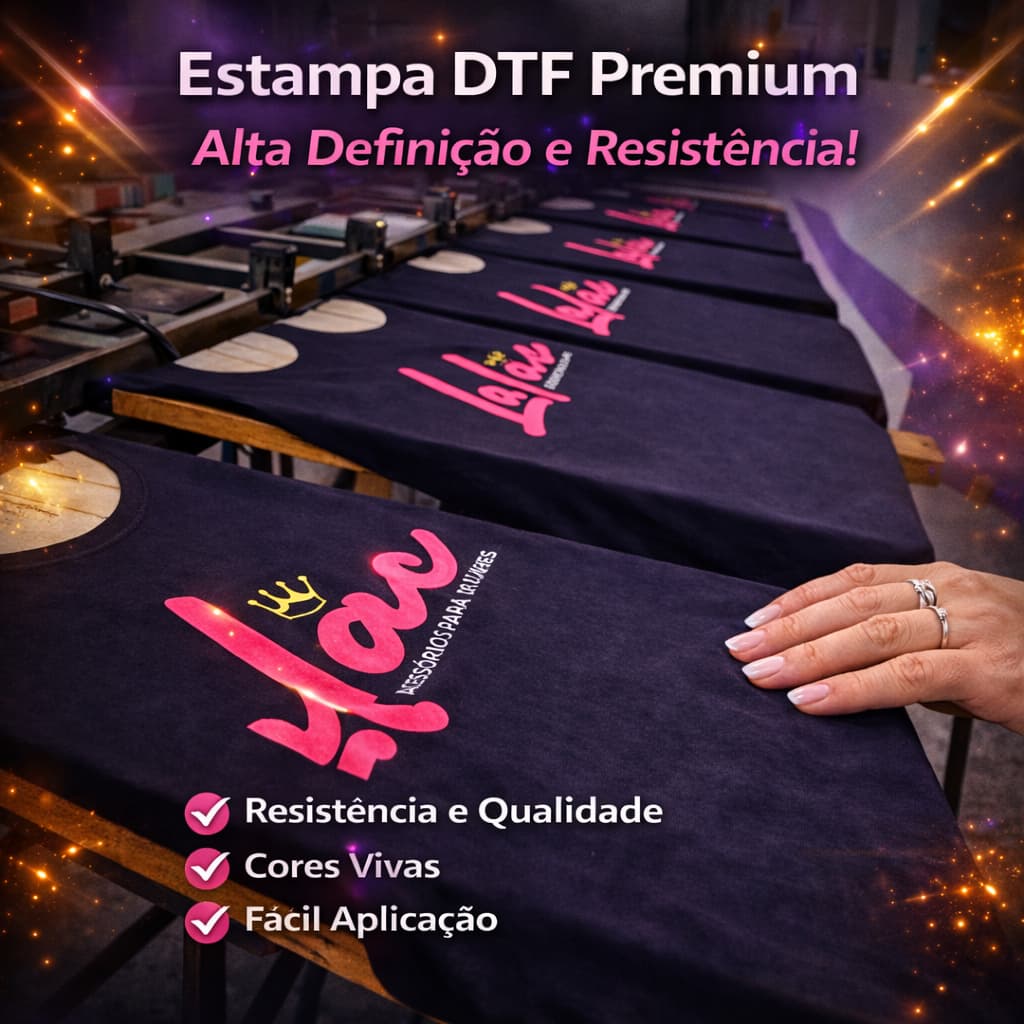 Estampas DTF textil Digital facil aplicar ferro de passar para camiseta logo empresa uniforme blusa