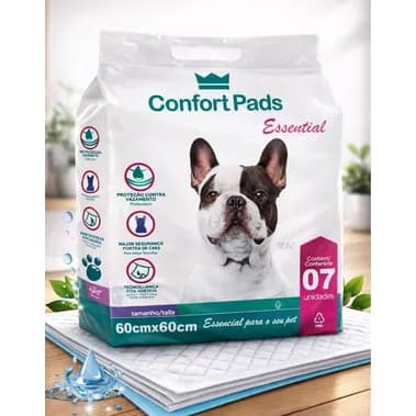 Tapete Higiênico Para Cães Confort Pads 60x60cm – 7 Unidades