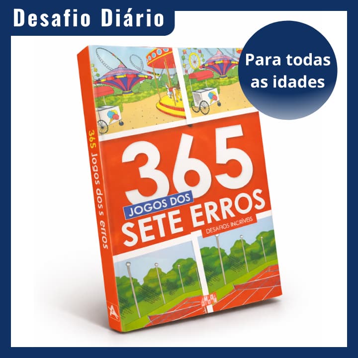 365 Jogos dos 7 Erros Desafios Cognitivos Antiestresse Livro Crianças Adultos Idosos