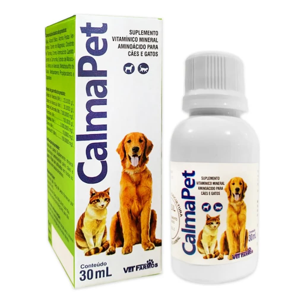 Calmapet Calmante Natural Para Cães E Gatos 30ml Viagem