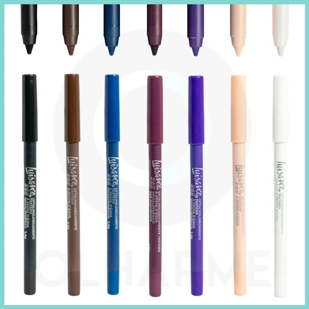 Lápis de Olho Preto Luisance 365 à Prova d’Água Alta Pigmentação Vegano Hipoalergênico