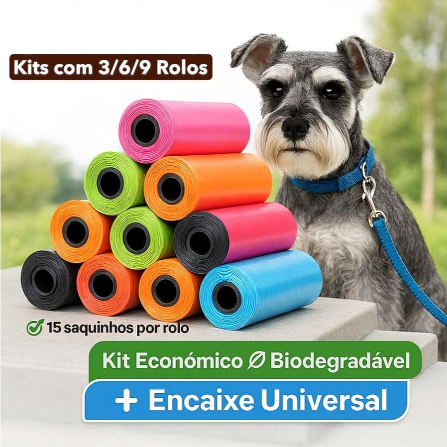 Cata caca Pet Refil - 45/90/135/150 Saquinhos Biodegradáveis