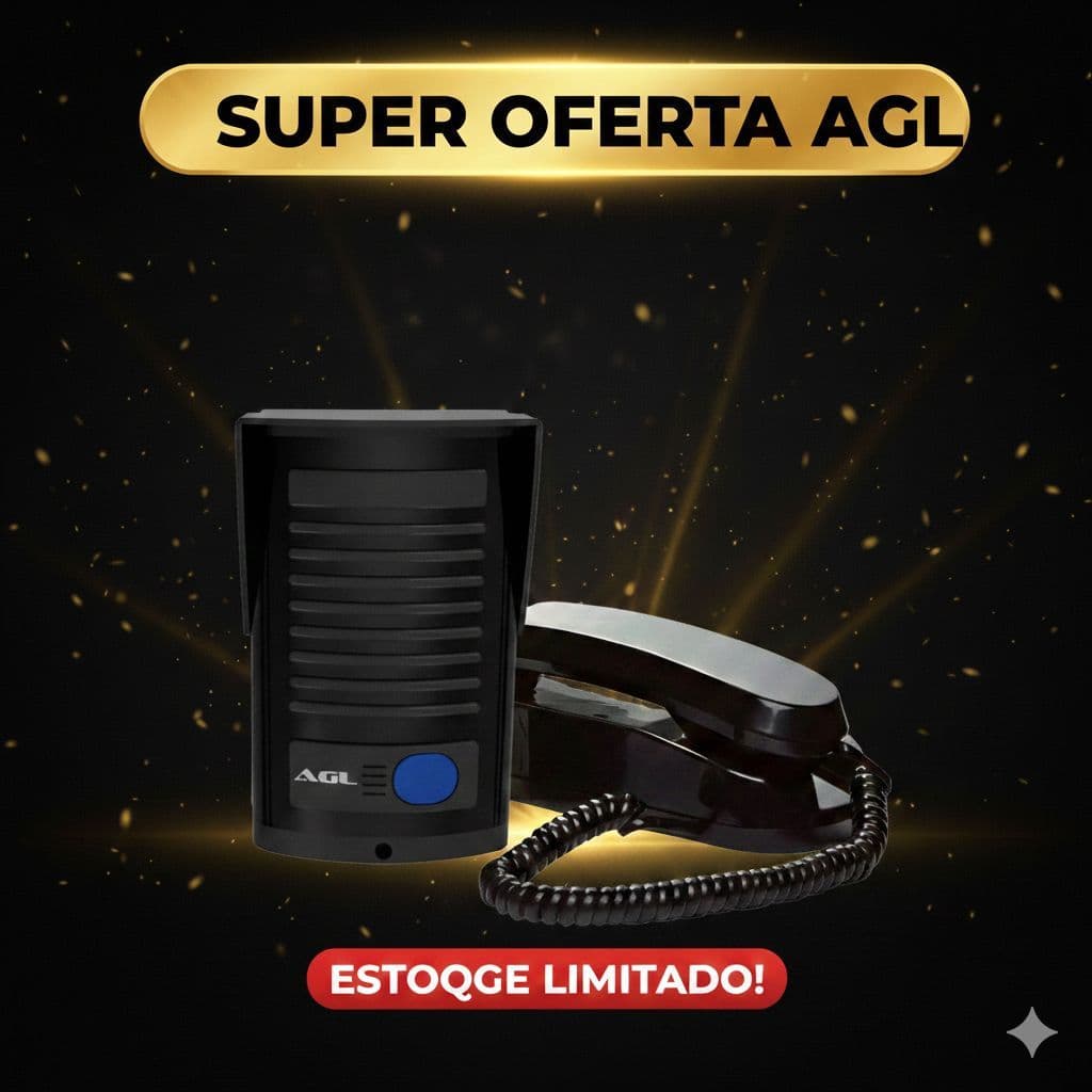 interfone residencial empresa casa agl preto universal