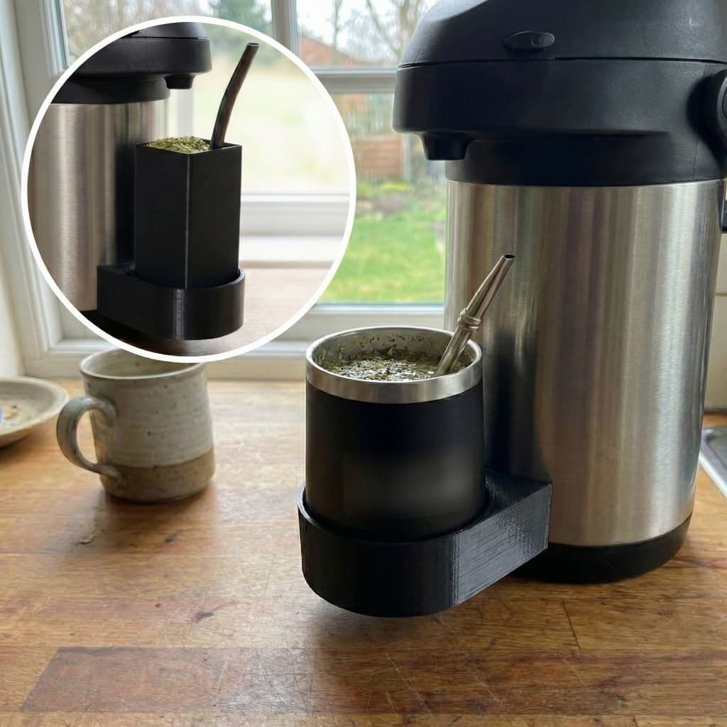 Suporte Porta Copo para Garrafa Térmica Tereré / Chimarrão - Universal Copo Quadrado e Redondo