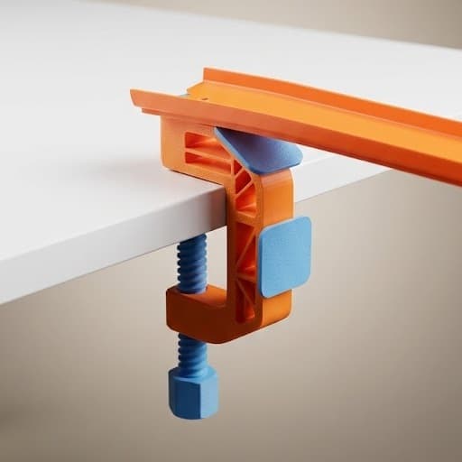 Grampo de Mesa para Pistas da Hot Wheels - Suporte Fixador