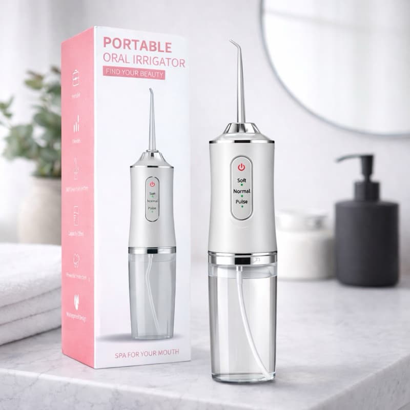 Irrigador Oral Portátil Recarregável USB 220 ml Higiene Bucal