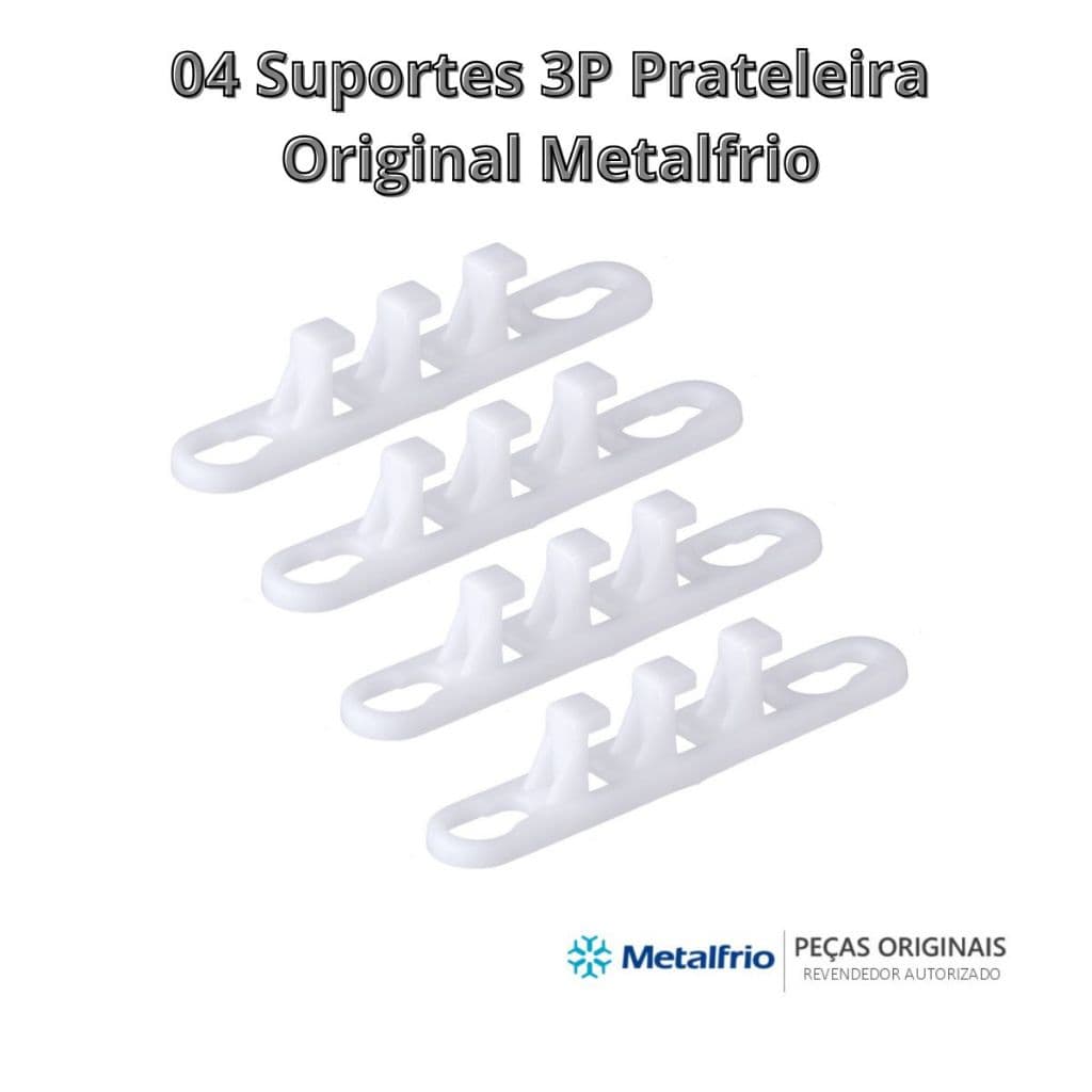 04 Suportes 3P Prateleira Metalfrio Original.