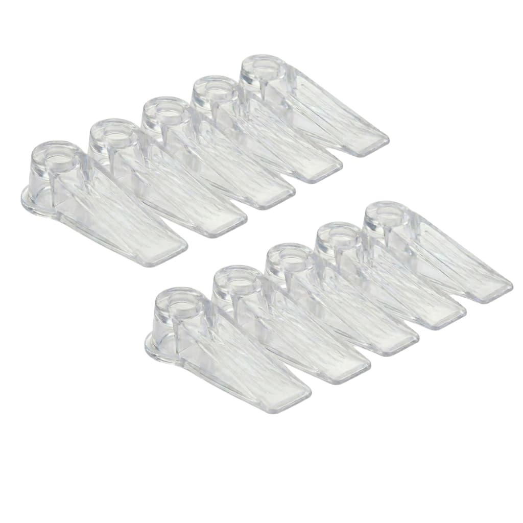 Kit 10 Aparador Peso De Porta Calço Silicone Trava Segura Prendedor Fixador Cunha Transparente Antivento Protetor