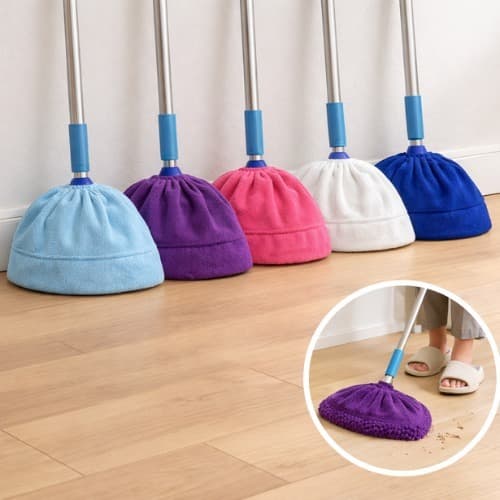 Capa de Pano Para Vassoura Com Elástico Na Borda Microfibra Reutilizável