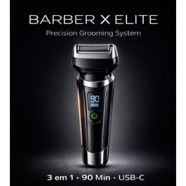 Aparador de Barba 3 em 1 Recarregável Bivolt Barbeador