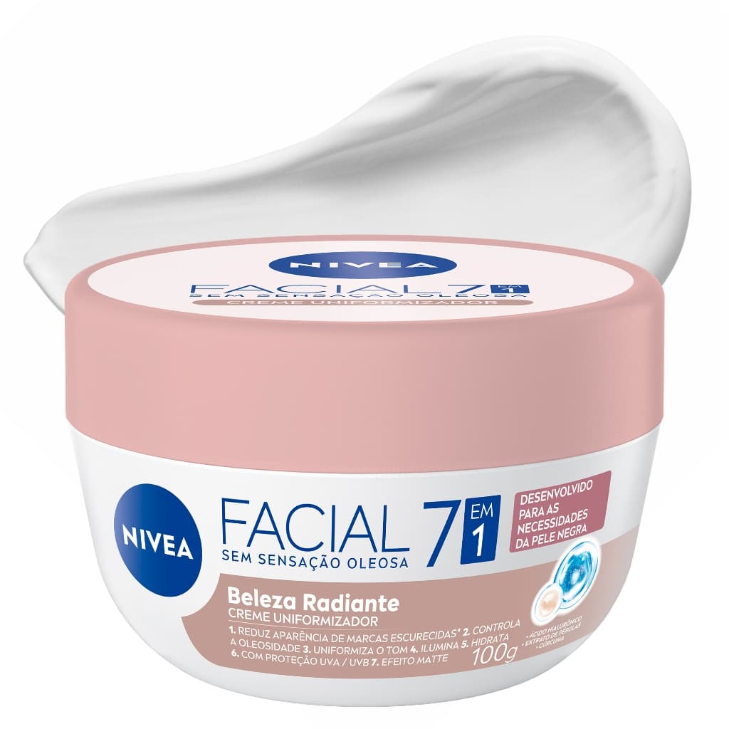 NIVEA Hidratante Facial Beleza Radiante 7 em 1 100g BBB 26