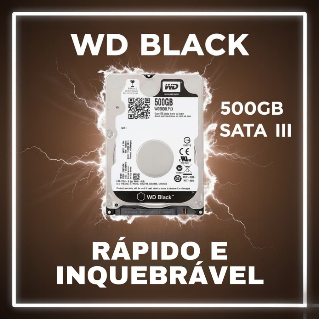HD WD Black 1TB / 500GB 2.5” – Para Notebook, PS3, PS4, Xbox e All in One | Garantia