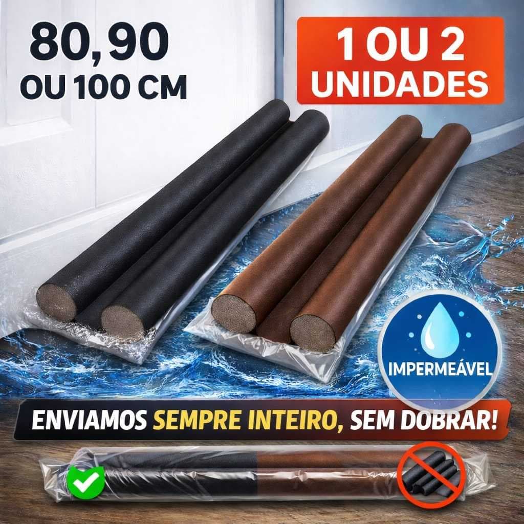 Veda Porta Impermeável 80, 90 ou 100cm Preto e Marrom | Kit 1 ou 2 Unidades
