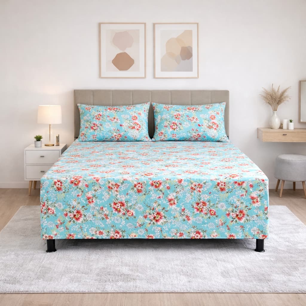 Capa Luva Box Casal 3 Pecas Hipercal 200 Fios 50% Algodão